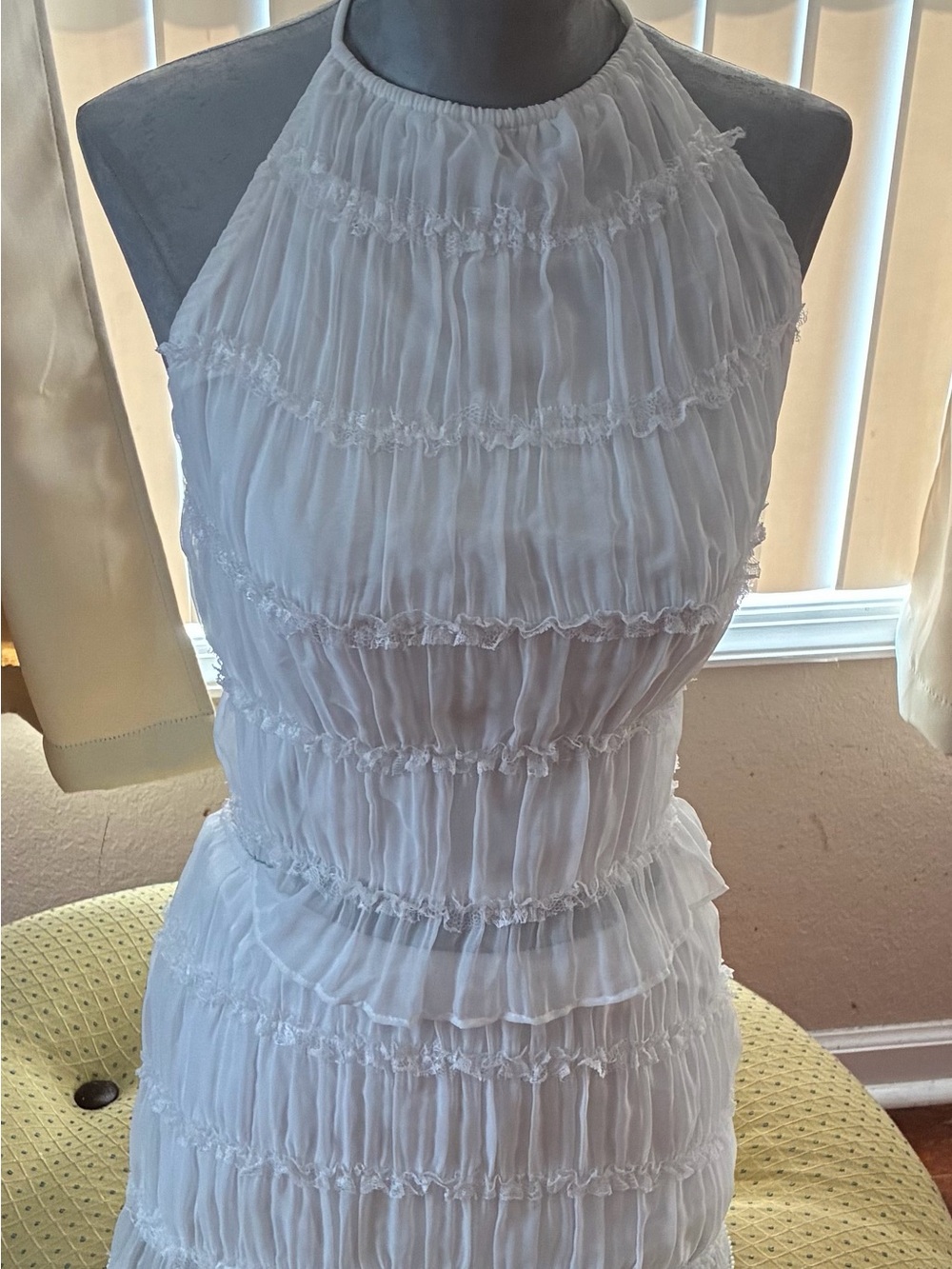 NWOT 2 pc layered ruffle halter skirt set